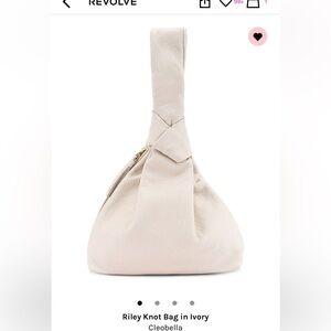 Riley knot bag in ivory